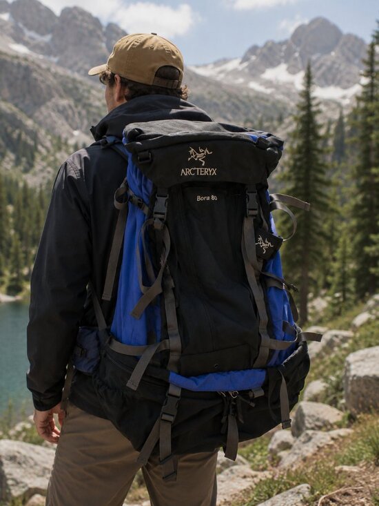 Arc'teryx Other - Arc'teryx Bora 80 80L Backpack M Black Blue Made in Canada Hiking Pack